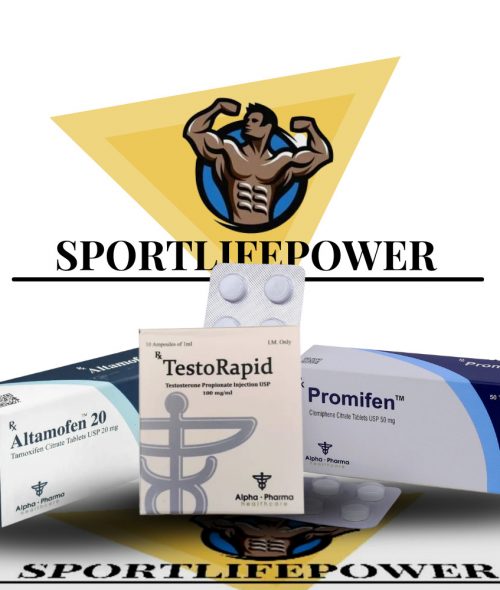 Clomiphene citrate (Clomid), Tamoxifen citrate (Nolvadex), testosterone propionate 1 x Altamofen (20mg) 50 pills (https://sportlifepower.biz/product/altamofen-20/), 1 x Promifen (50mg) 50 pills (https://sportlifepower.biz/product/promifen/), 2 x TestoRapid (100mg/ml) 10 ampoules (https://sportlifepower.biz/product/testorapid-ampoules/ x 2) online by Alpha Pharma